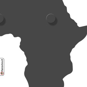 Appendiabiti da muro a forma di Africa
