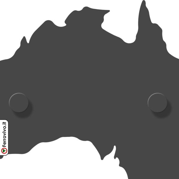 Attaccapanni da parete a forma di Australia