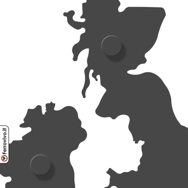 Mappa Inghilterra appendiabiti