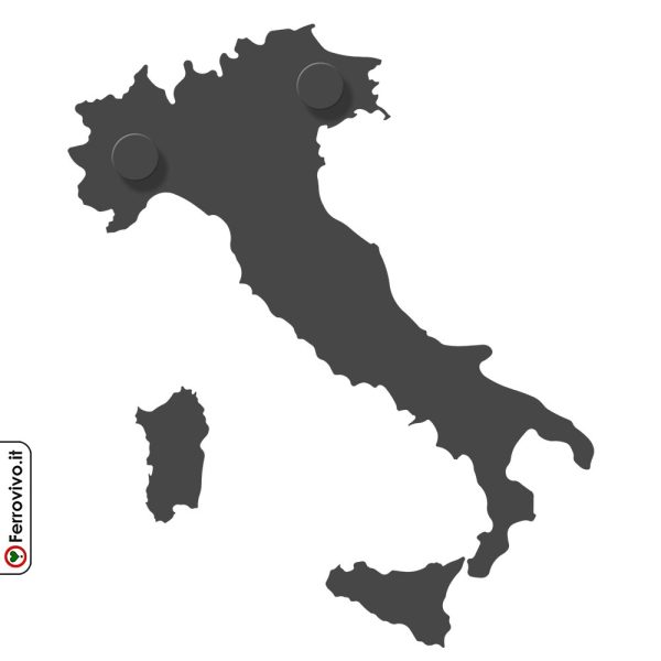 Mappa Italia appendiabitiin metallo