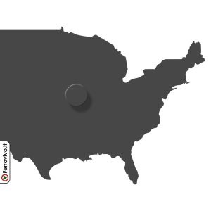 Attaccapanni in metallo mappa Stati Uniti
