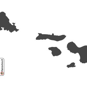 Dettaglio isole Hawaii in metallo