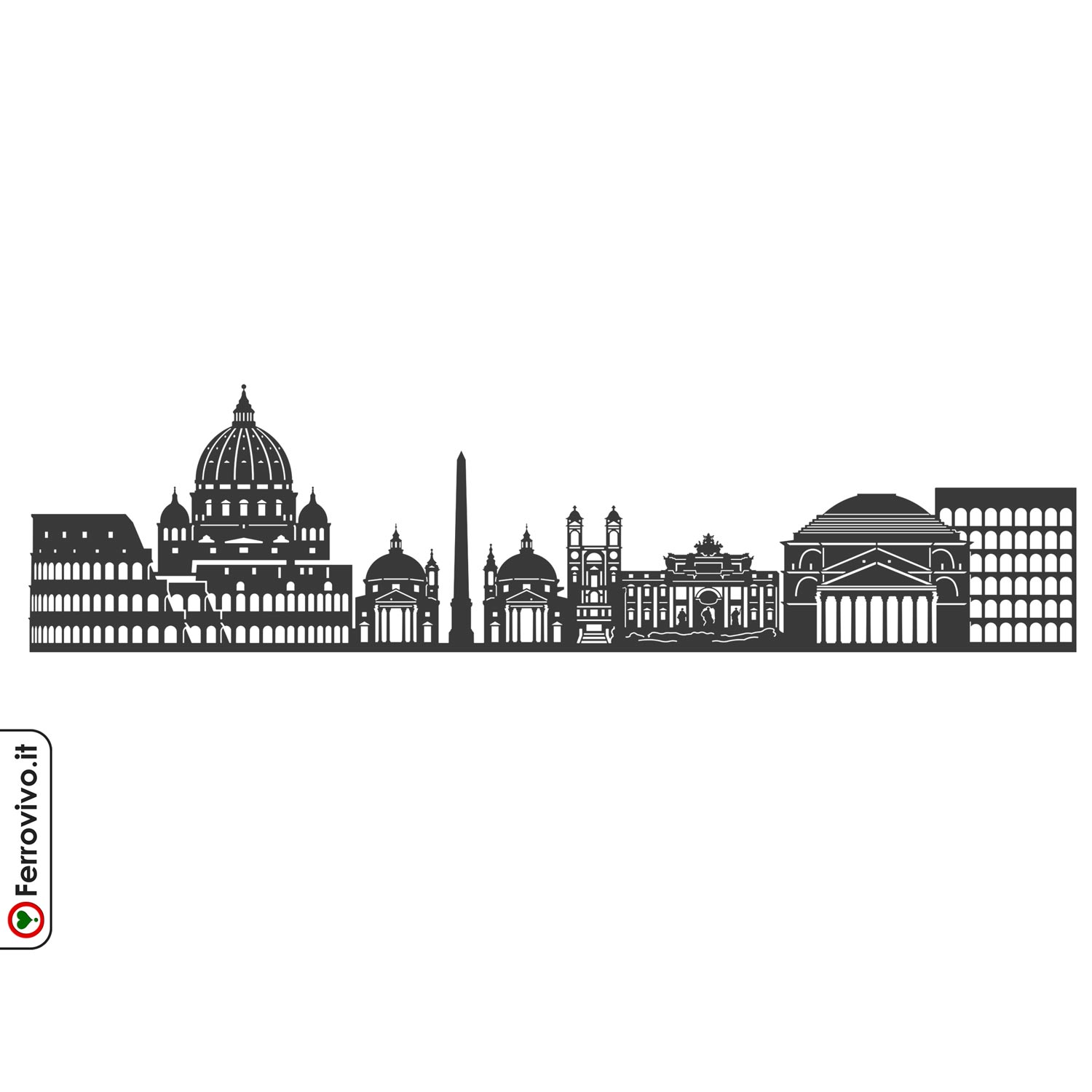silhouette-di-Roma-in-metallo