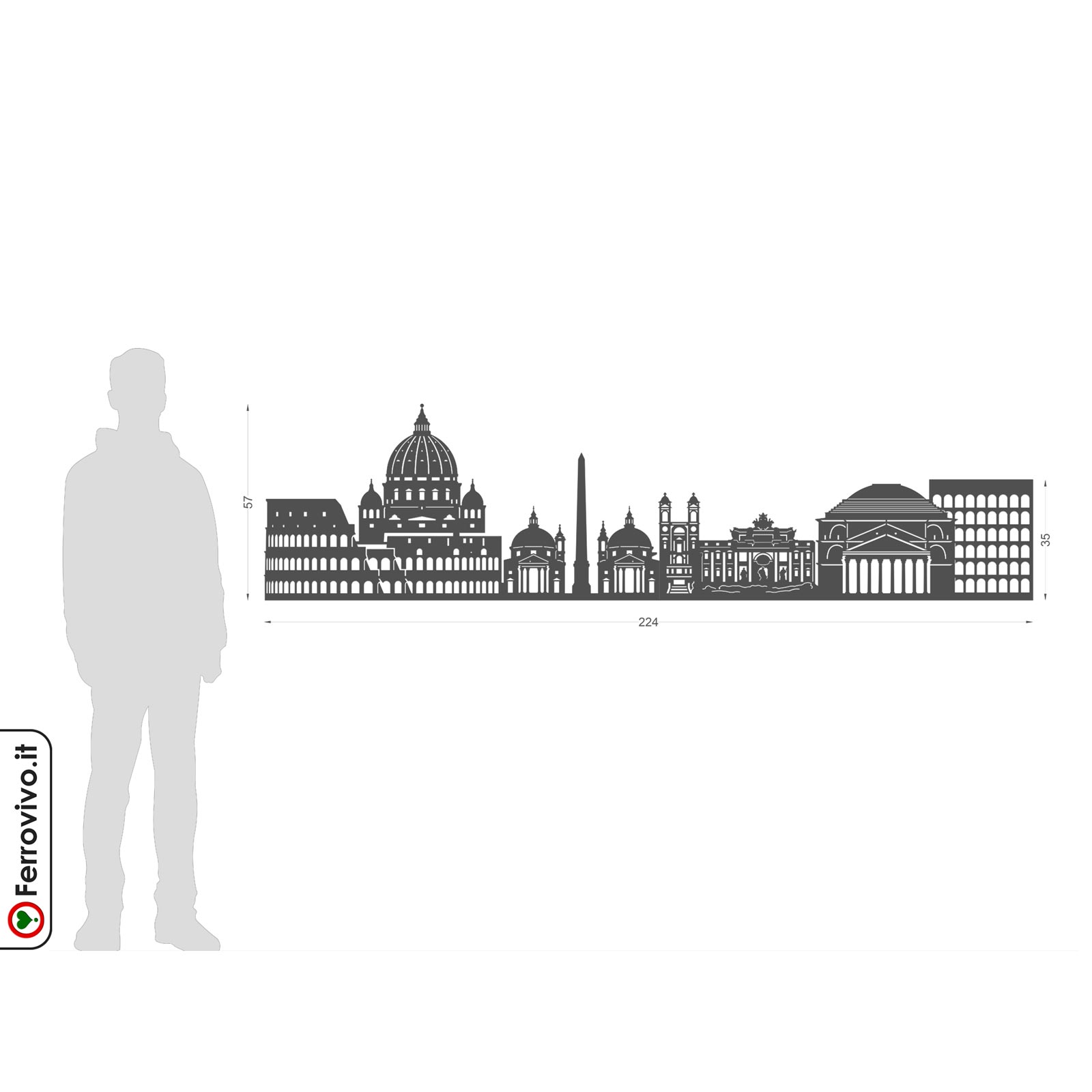 Skyline in metallo Roma - immagine 4